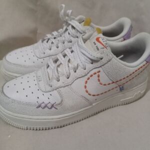 Nike White and Purple Sneakers